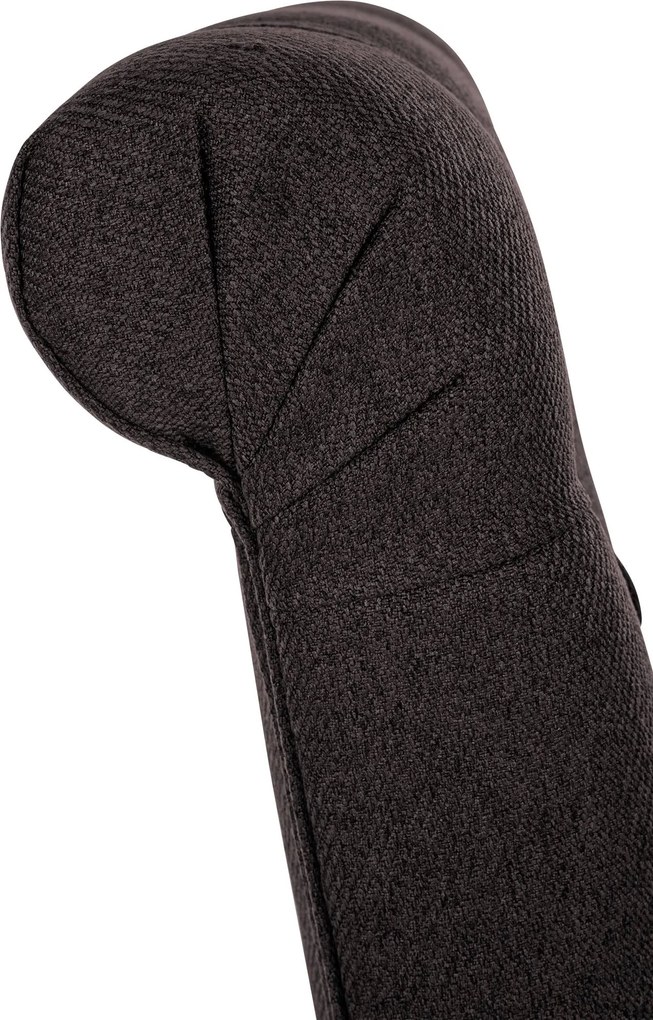 Conjunto de 2 cadeiras de sala de jantar Tecido preto