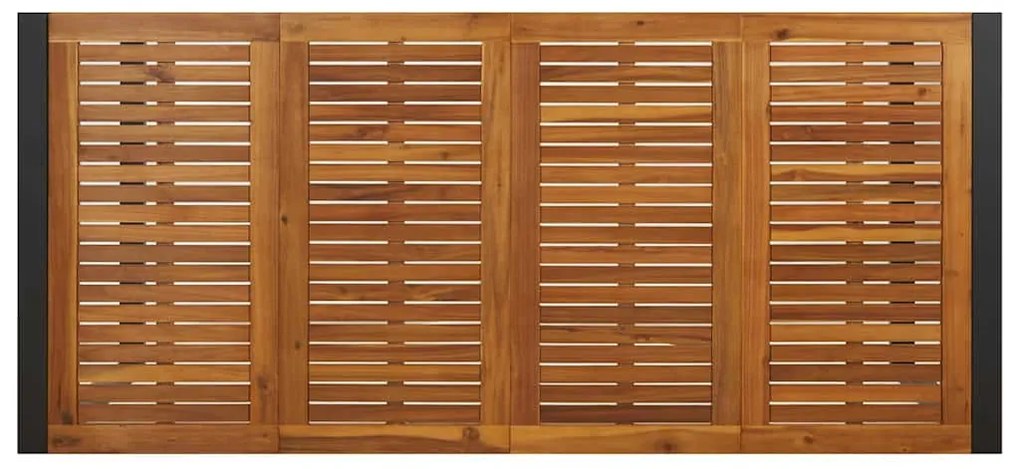 Conjunto de Jantar de Jardim de 7 Peças Bege em Rattan Poly e Acácia v