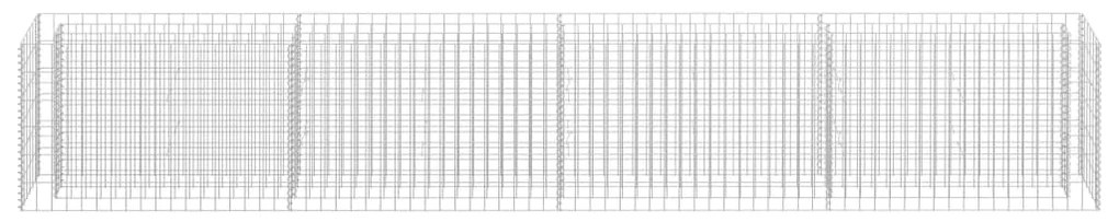 Canteiro elevado/cesto gabião 360x30x60 cm aço galvanizado
