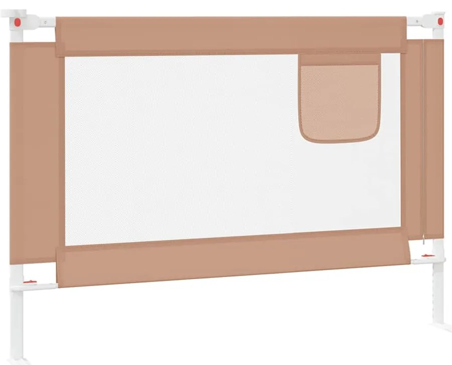 Barra segur. p/ cama infantil tecido 90x25 cm cinza-acastanhado