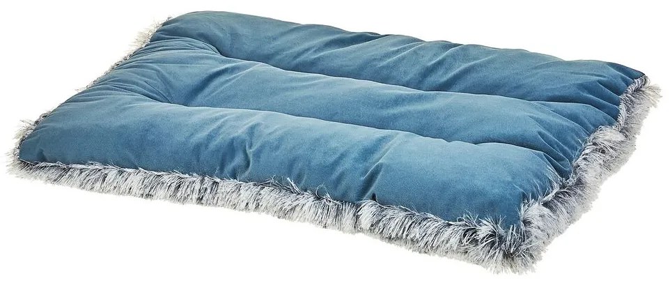 Cama para animal de estimação em veludo azul 60 x 45 cm ERGANI Beliani