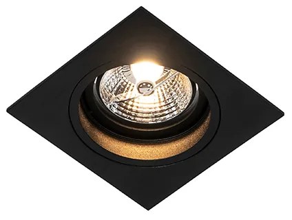 Foco embutido moderno preto ajustável - Chuck 70 Moderno