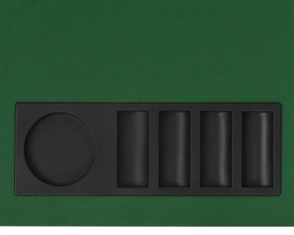 Tabuleiro póquer dobrável em 4 p/ 8 jogadores retangular verde