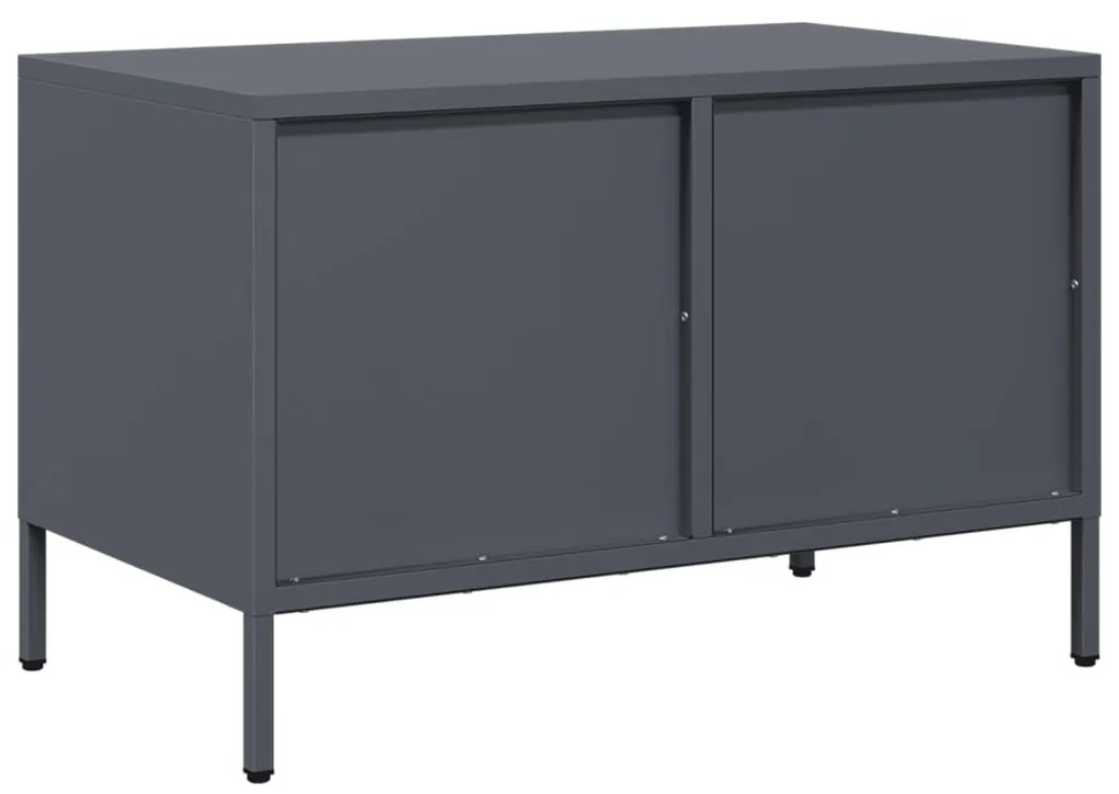 Móvel de TV 68x39x43,5 cm aço laminado a frio antracite