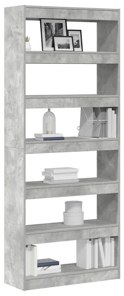 Armário/Divisor de Ambiente Cinza Betão 80x30x198 cm