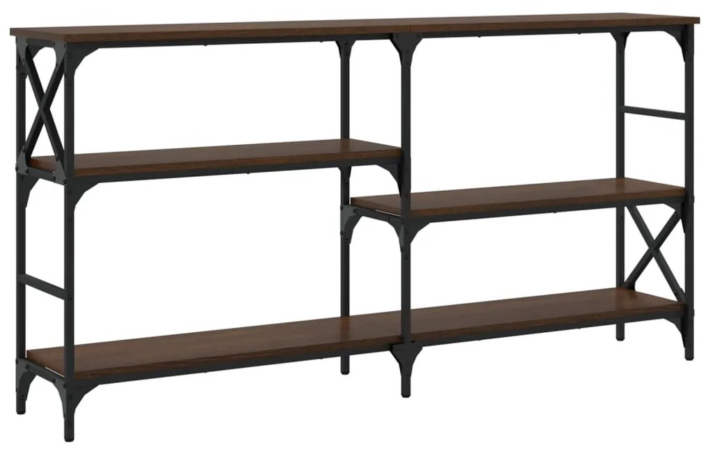 Mesa consola 150x29x76,5 cm derivados madeira carvalho castanho