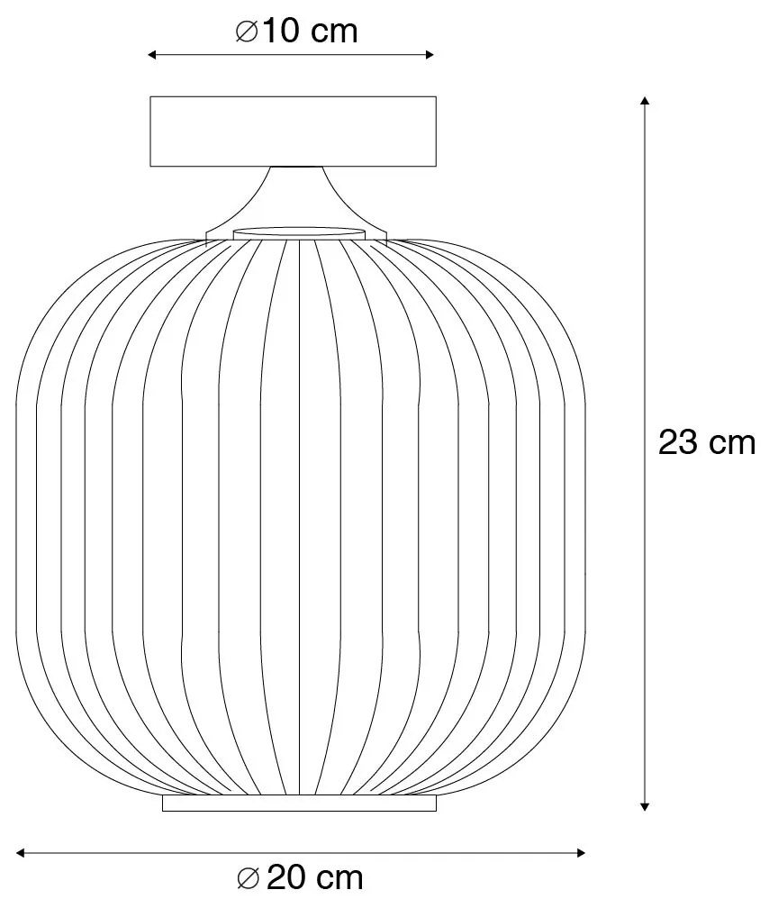 LED Candeeiro de teto inteligente latão com Wi-Fi A60 - Karel Art Deco