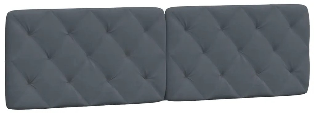 Estrutura de cama c/ luzes LED 180x200cm veludo cinzento-escuro