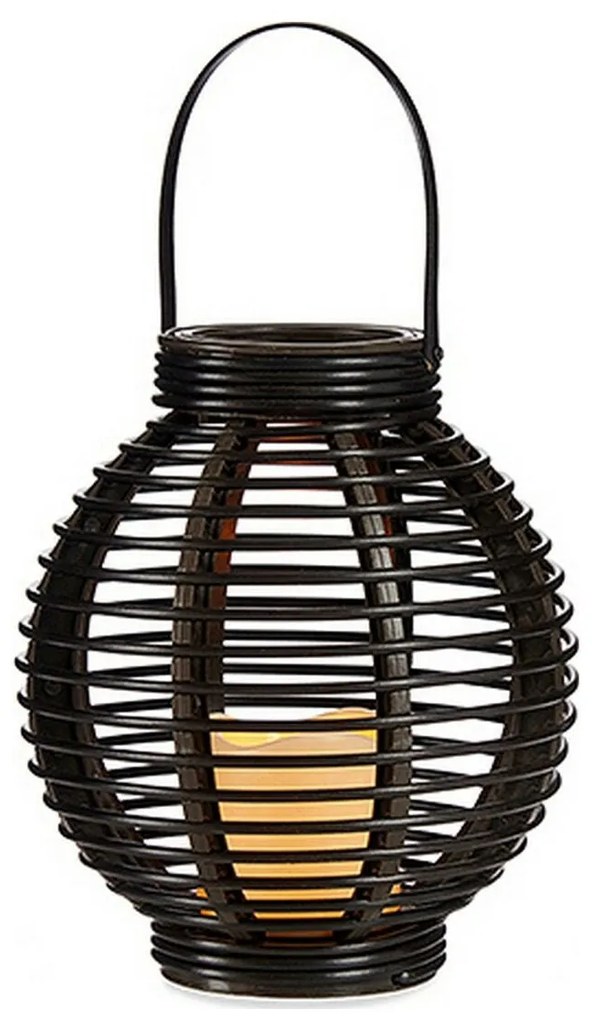 Lanterna Vela LED Castanho Plástico (21 x 25 x 21 cm)