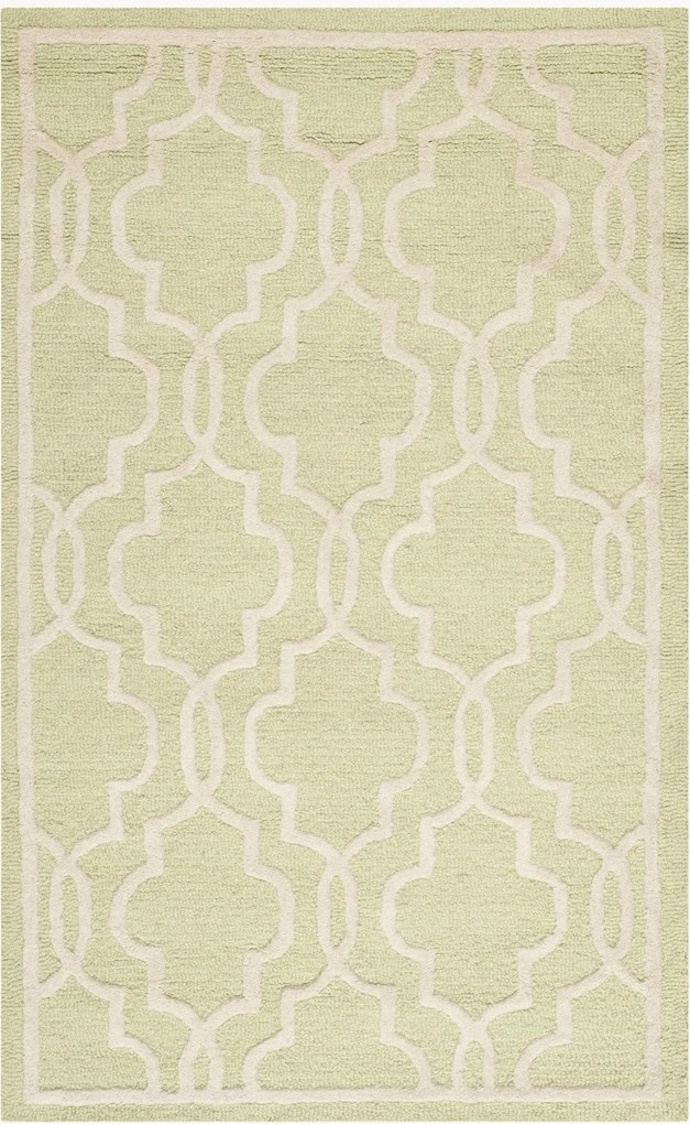 Tapete de lã artesanal de pelo curto Elle