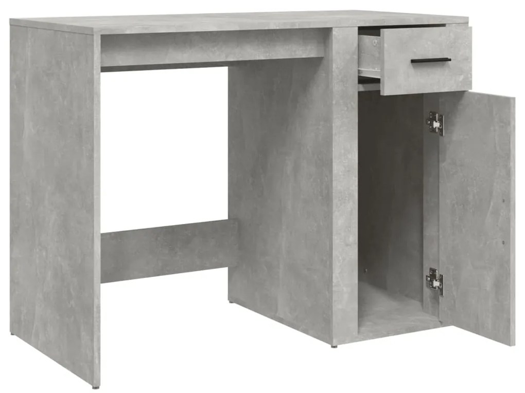 Secretária 100x49x75 cm derivados de madeira cinzento cimento