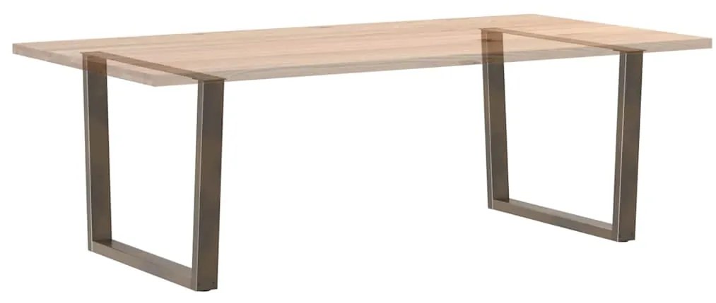 Pés para mesa de jantar em formato de V, 2 peças, aço natural, 100x(72