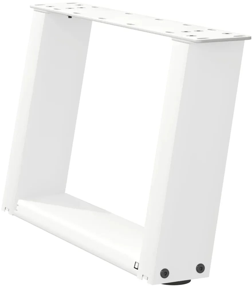 Pés para mesa de centro em formato de U, 2 peças, branco, 50x(30-31) c