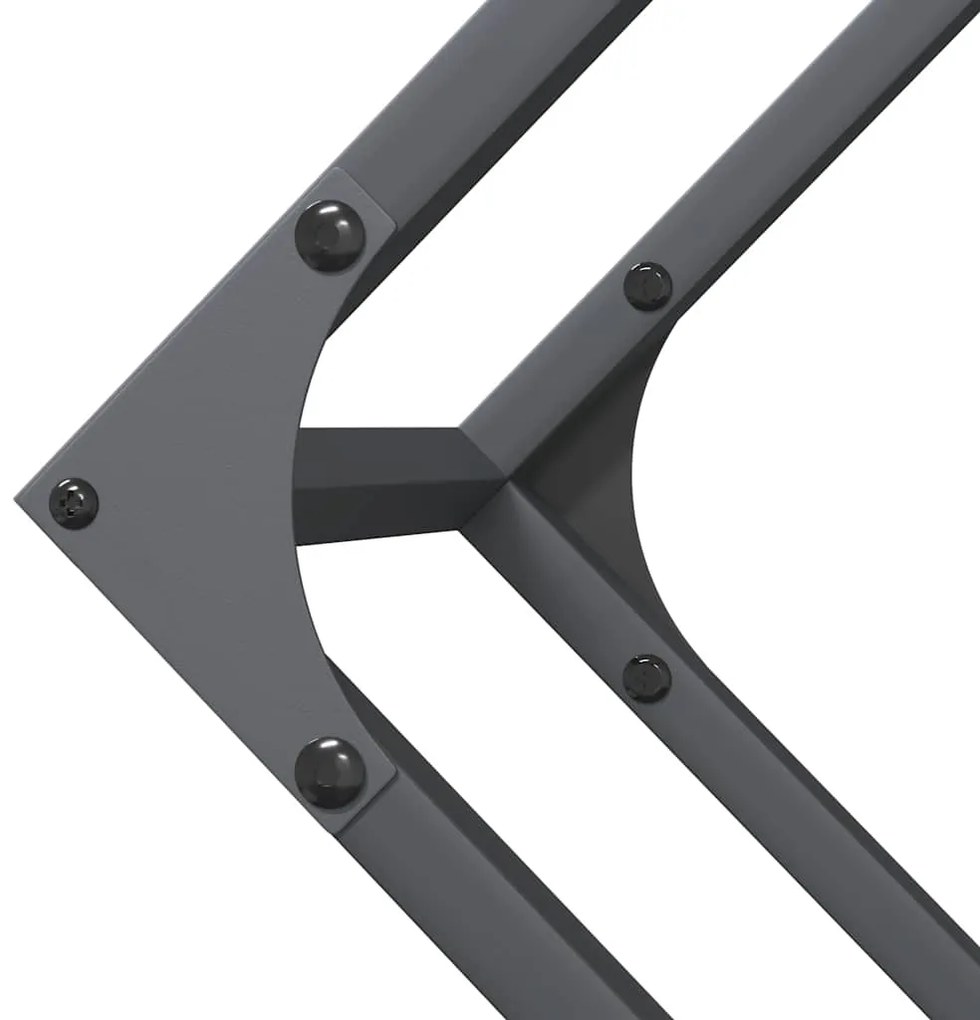 Suporte para lenha 100x25x100 cm aço laminado a frio antracite