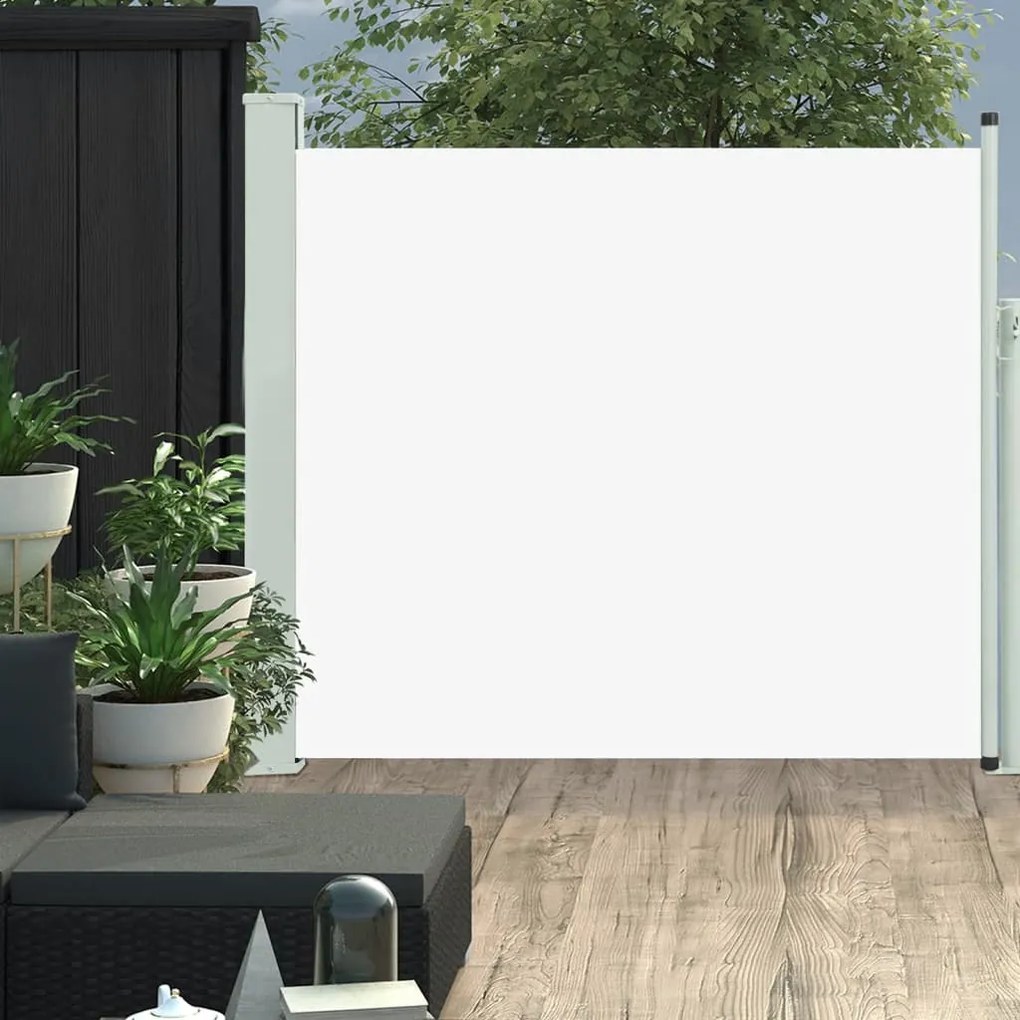 vidaXL Toldo lateral retrátil para pátio 100x300 cm creme