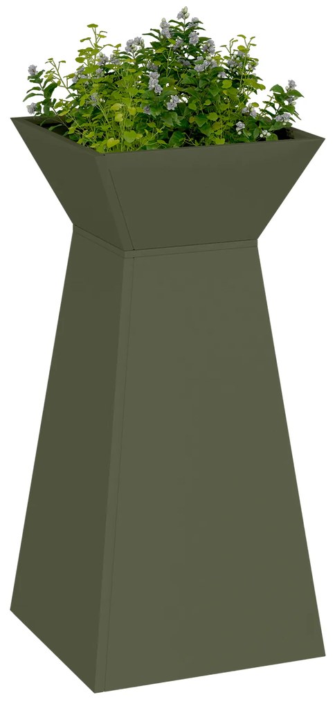 Suporte para Plantas Verde Azeitona Metal 35 x 35 x 73 cm