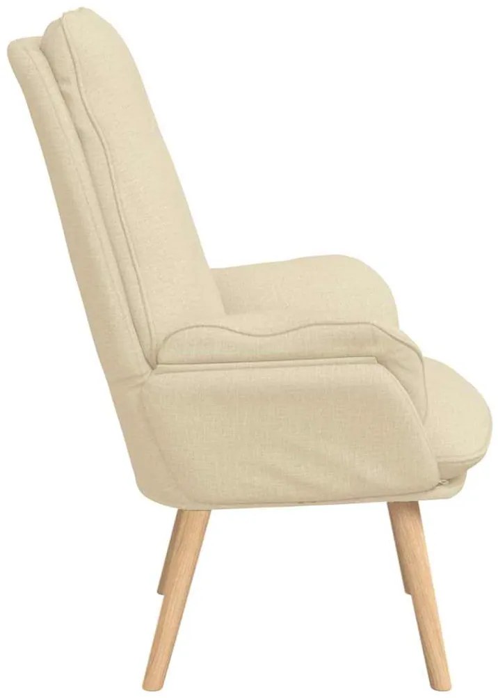 Poltrona Relaxante em Tecido Creme
