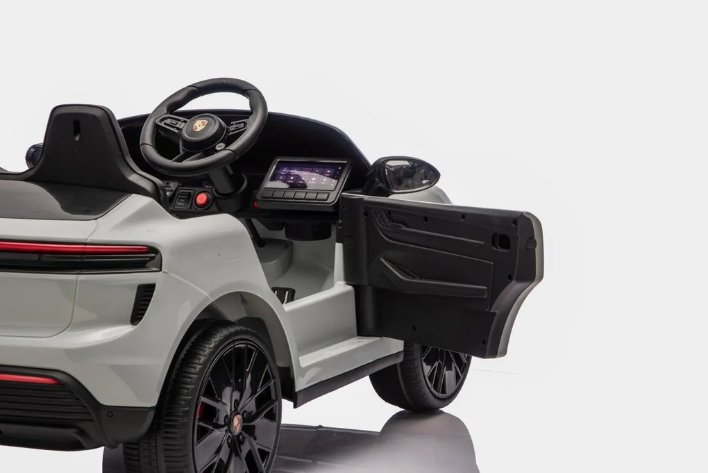 Carro elétrico para Crianças 2 a 6 anos 12V 4x4 Porsche Macan, Rodas de espuma EVA, Controle remoto Cinzento