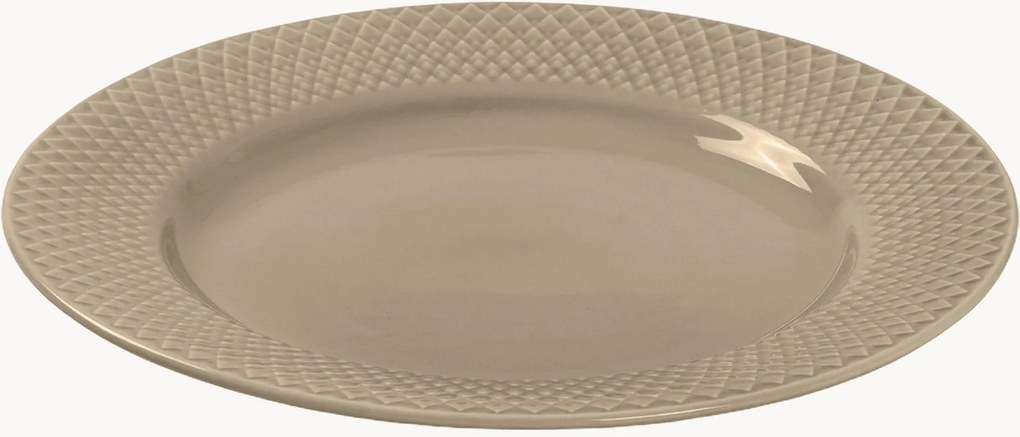 Prato de pequeno-almoço em porcelana Rhombe Earth