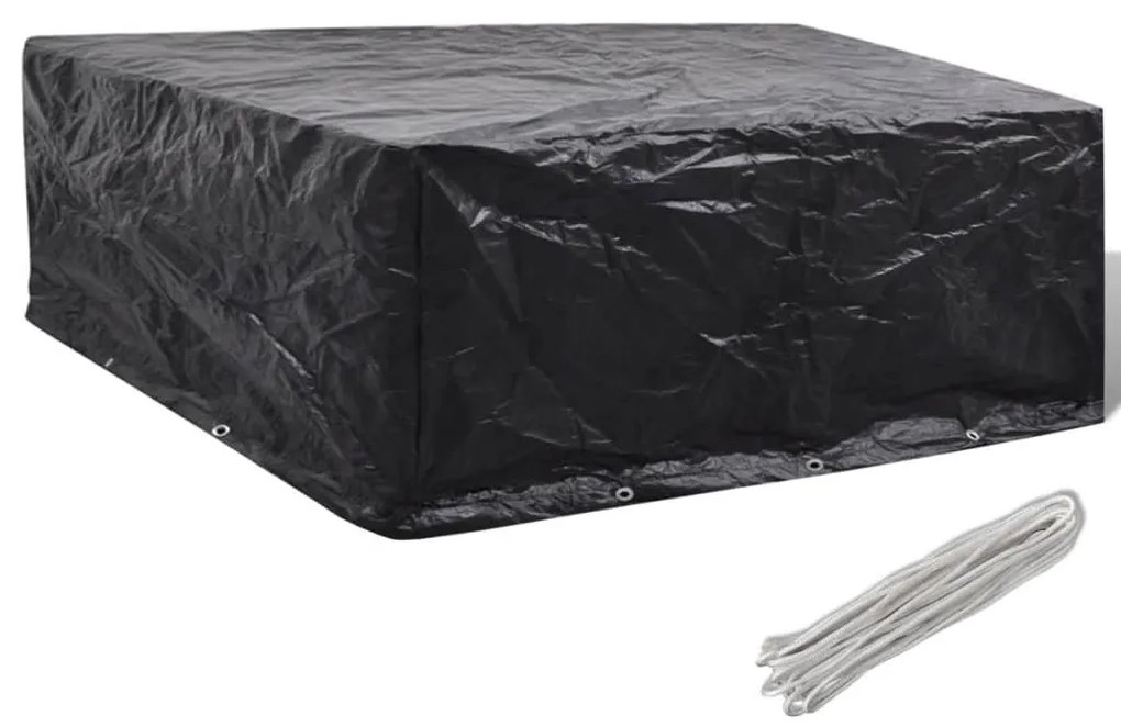 vidaXL Capa para mobiliário de jardim com 10 ilhós 260x260x90 cm