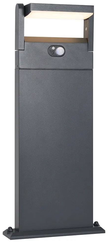LED Luminária de poste exterior cinza escuro com sensor de movimento 60cm IP54 Solar - Judge Moderno
