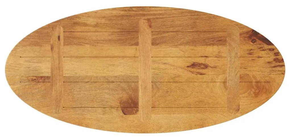 Tampo de mesa oval 100x50x2,5 cm madeira de mangueira maciça