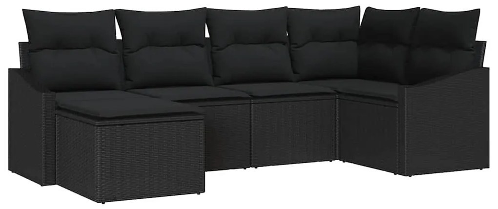 Conjunto de Jantar para Jardim com 6 Peças e Almofadas em Rattan Sinté