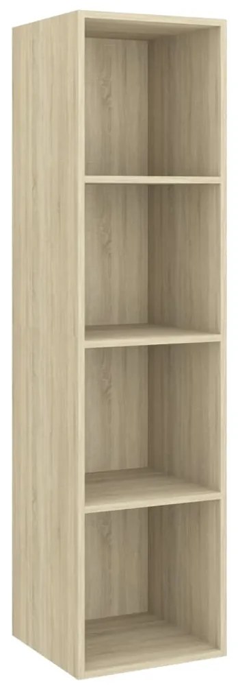 4 pcs conjunto móveis de TV derivados madeira carvalho sonoma