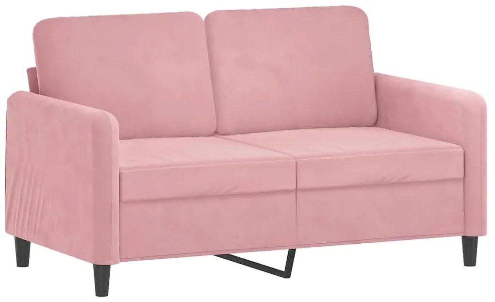 3 pcs conjunto de sofás veludo rosa