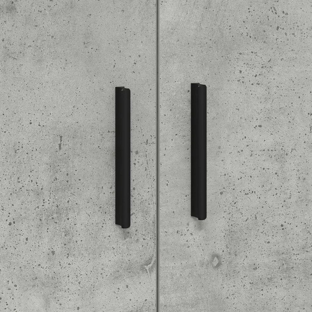 Armário de Armazenamento vidaXL Cinza Concreto 127x41x40 cm Madeira En