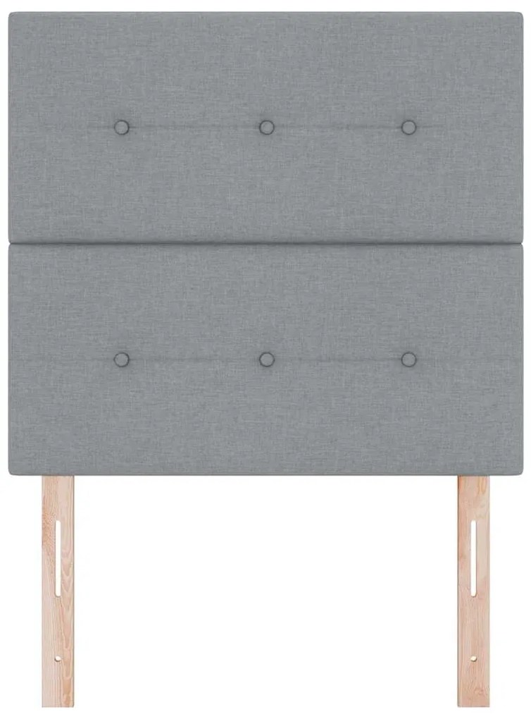 Cabeceira LED Cinza Claro 80 cm Têxtil