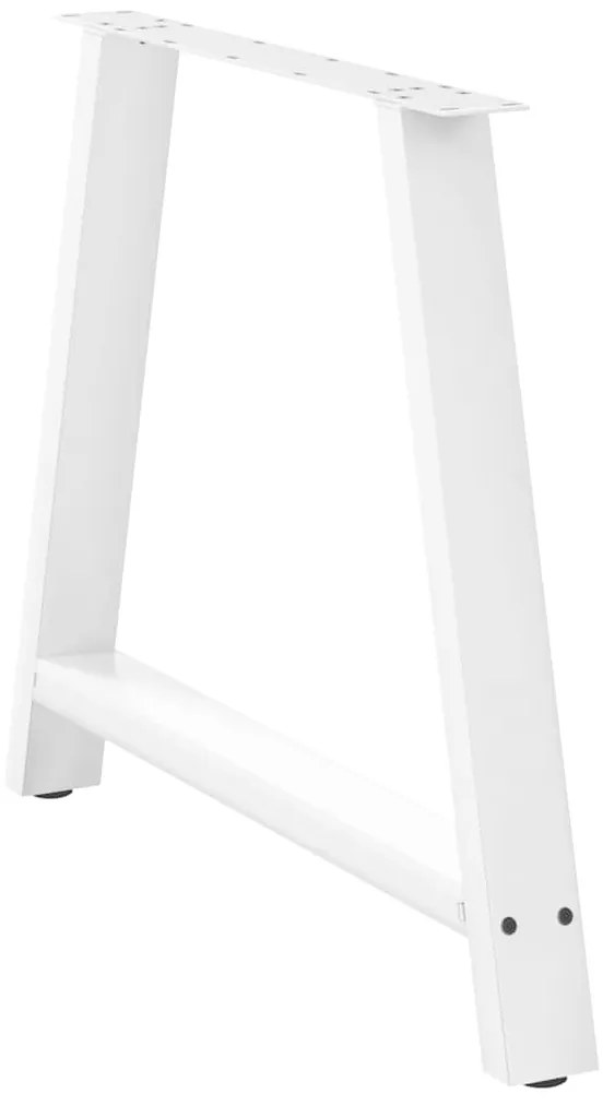 Pés para mesa de jantar em formato A, 2 peças, branco, 90x (72-73) cm,