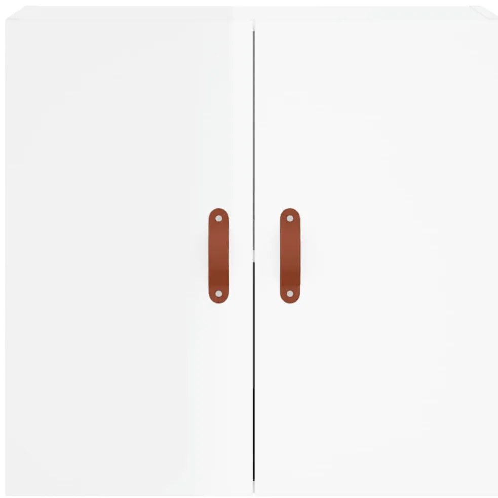 Armário de parede 60x31x60cm derivados madeira branco brilhante