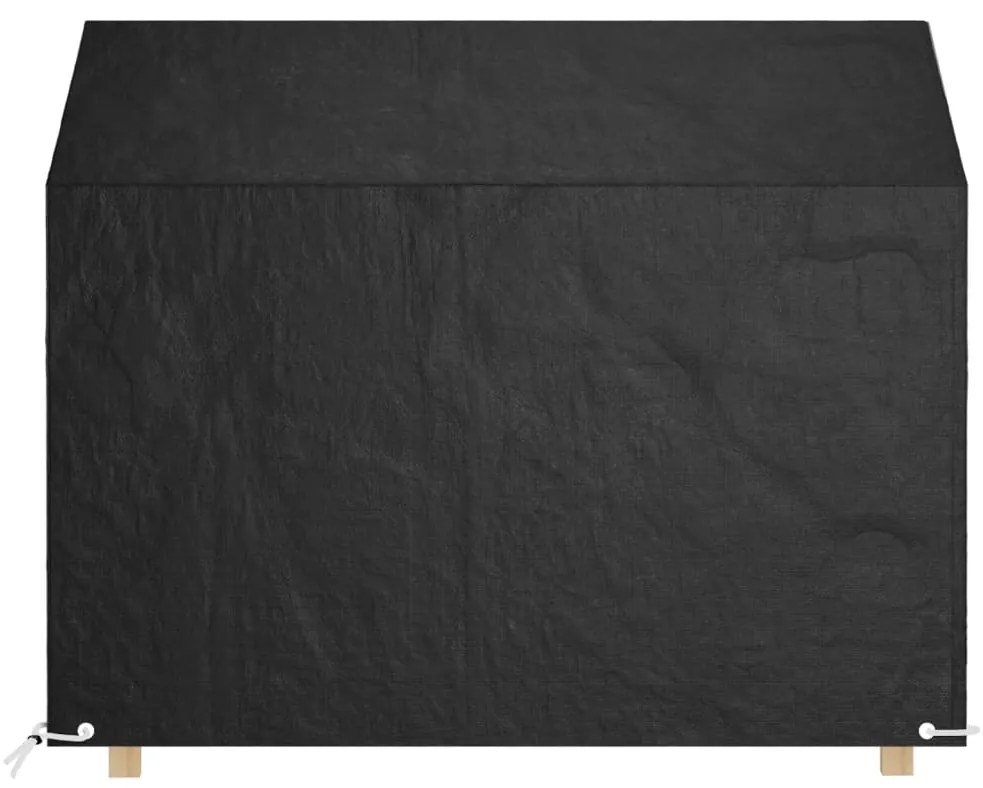 Capas p/ banco jardim 2 pcs 8 ilhós 160x70x70/88 cm polietileno