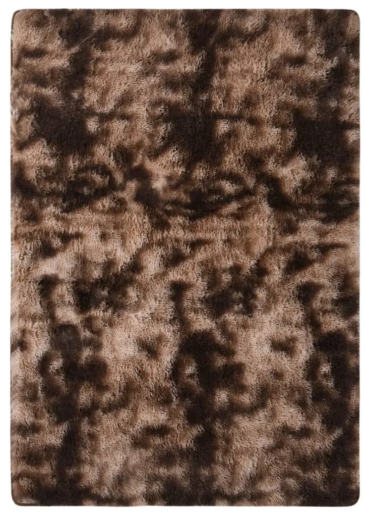 vidaXL Tapete shaggy 170x120 cm cinzento-acastanhado