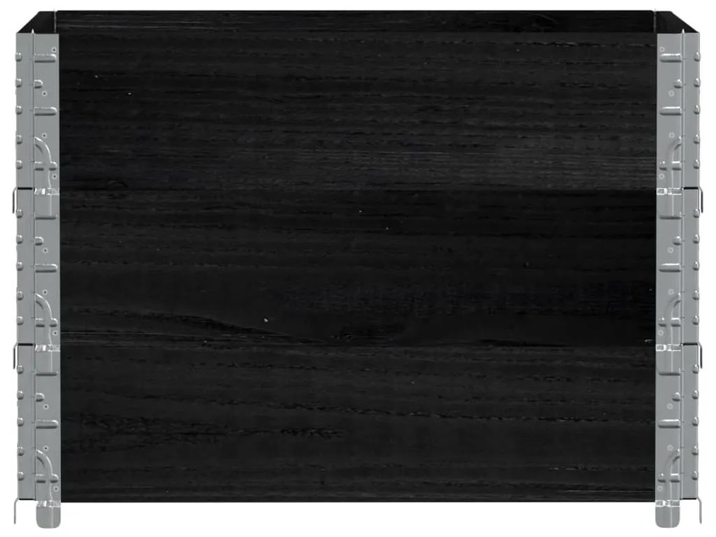 Vaso/floreira de jardim 80x60 cm madeira de pinho maciça preto