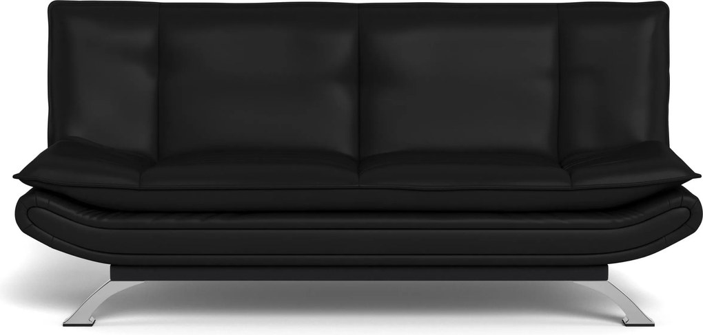 Sofá-cama Norsica 227, Número de lugares: 4, Preto, 91x196x98cm, 42 kg, Pernas: Metal, Madeira: Pinheiro