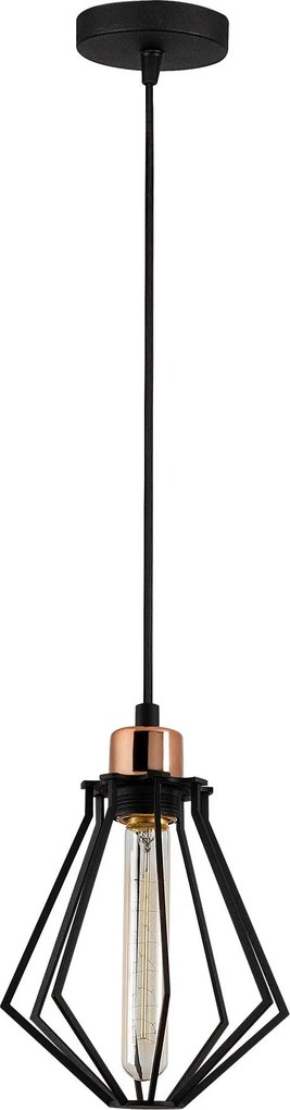 Candeeiro Oylat – Preto e Bronze – 18 cm x 114 cm