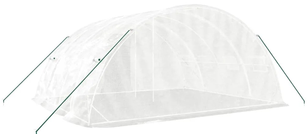 Estufa com estrutura de aço 20 m² 5x4x2,3 m branco