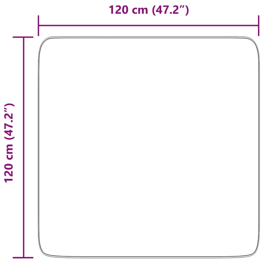 Tapete shaggy de pelo alto NAVARRA 120x120 cm cinzento-claro