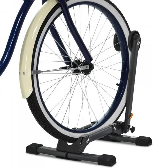 Suporte de chão para bicicletas Portátil dobrável Roda de estacionamento para garagem 39x35x45,5 cm Preto