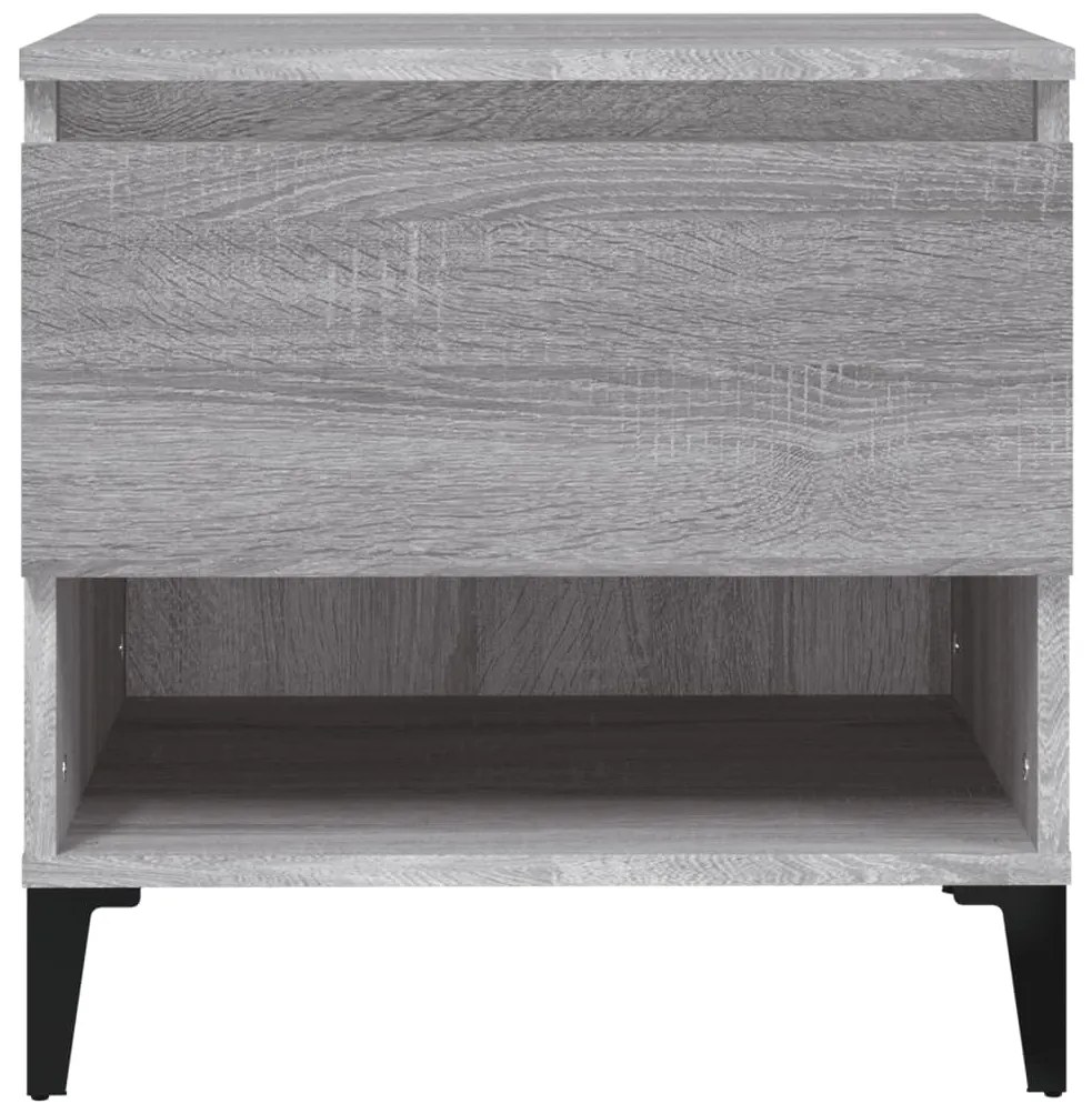 Mesa de apoio 50x46x50 cm derivados de madeira cinzento sonoma