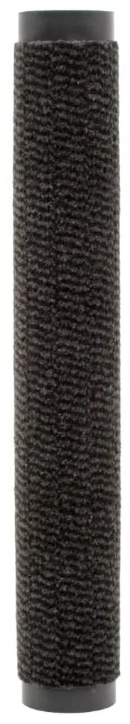 Tapete controlo pó retangular tufado 2 pcs 90x150cm preto