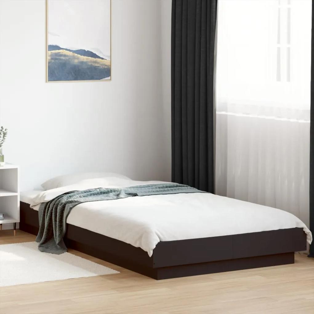 Estrutura de cama 90x200 cm derivados de madeira preto