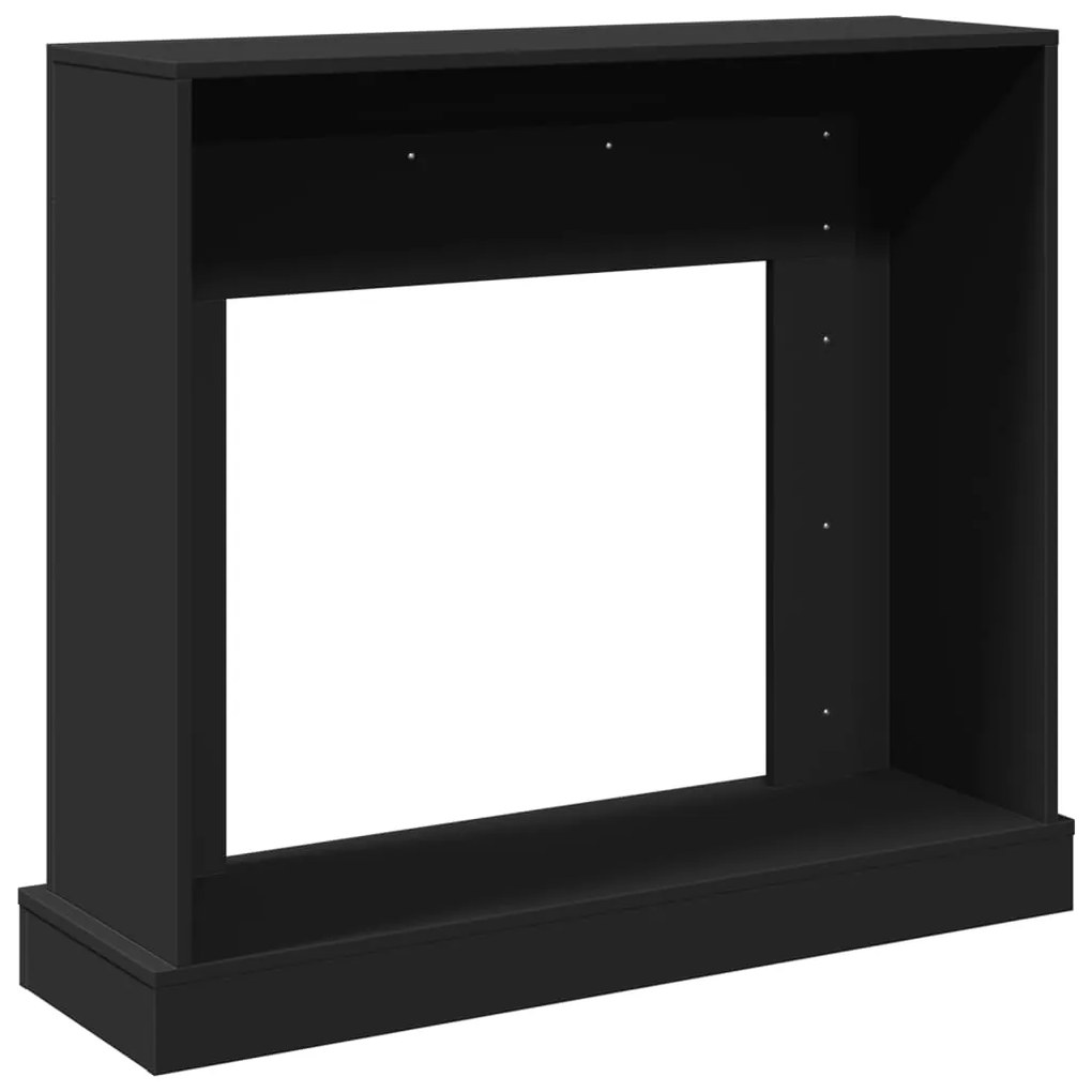 Cornija de lareira 100x30x87,5 cm derivados de madeira preto