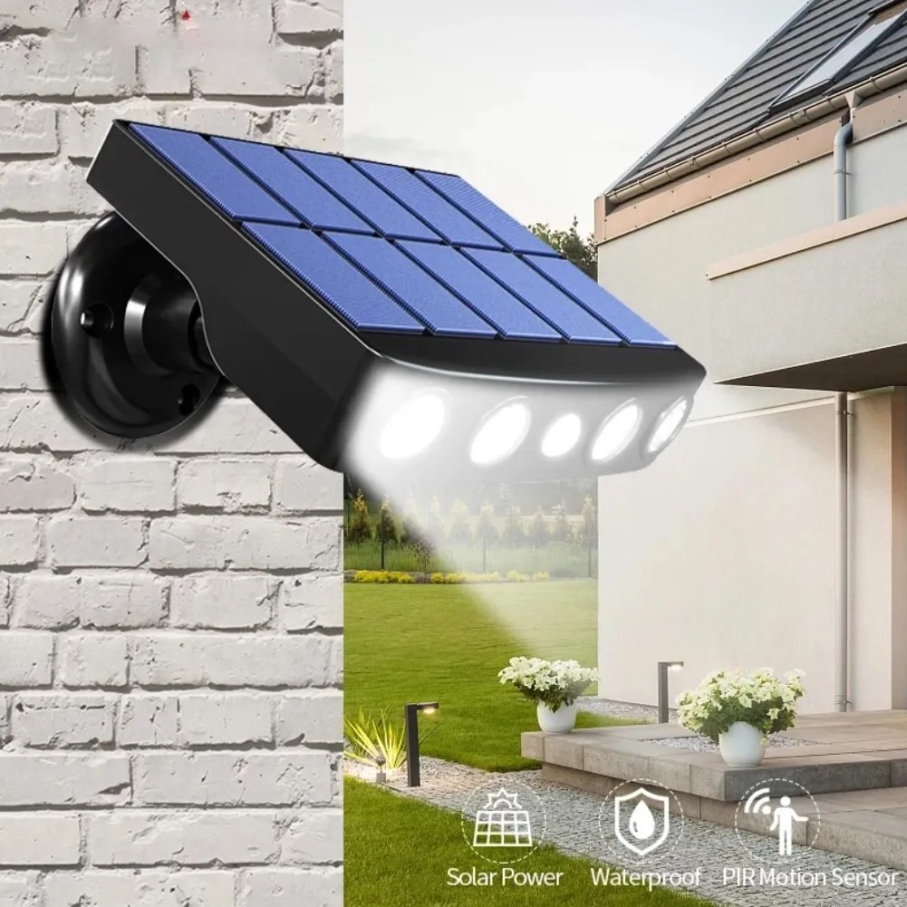 Foco Solar LED 4W Exterior + Sensor Movimento