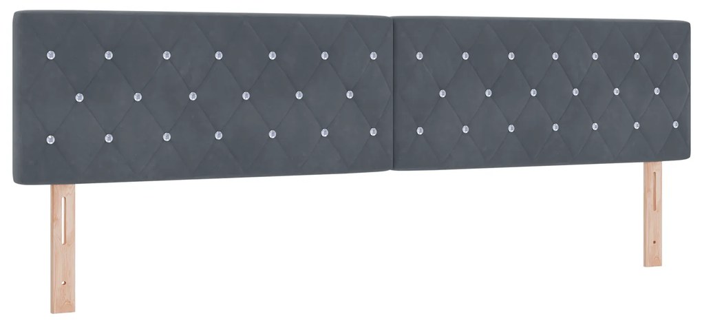 Cama Box com Colchão vidaXL Cinza Escuro 200x200 cm Veludo