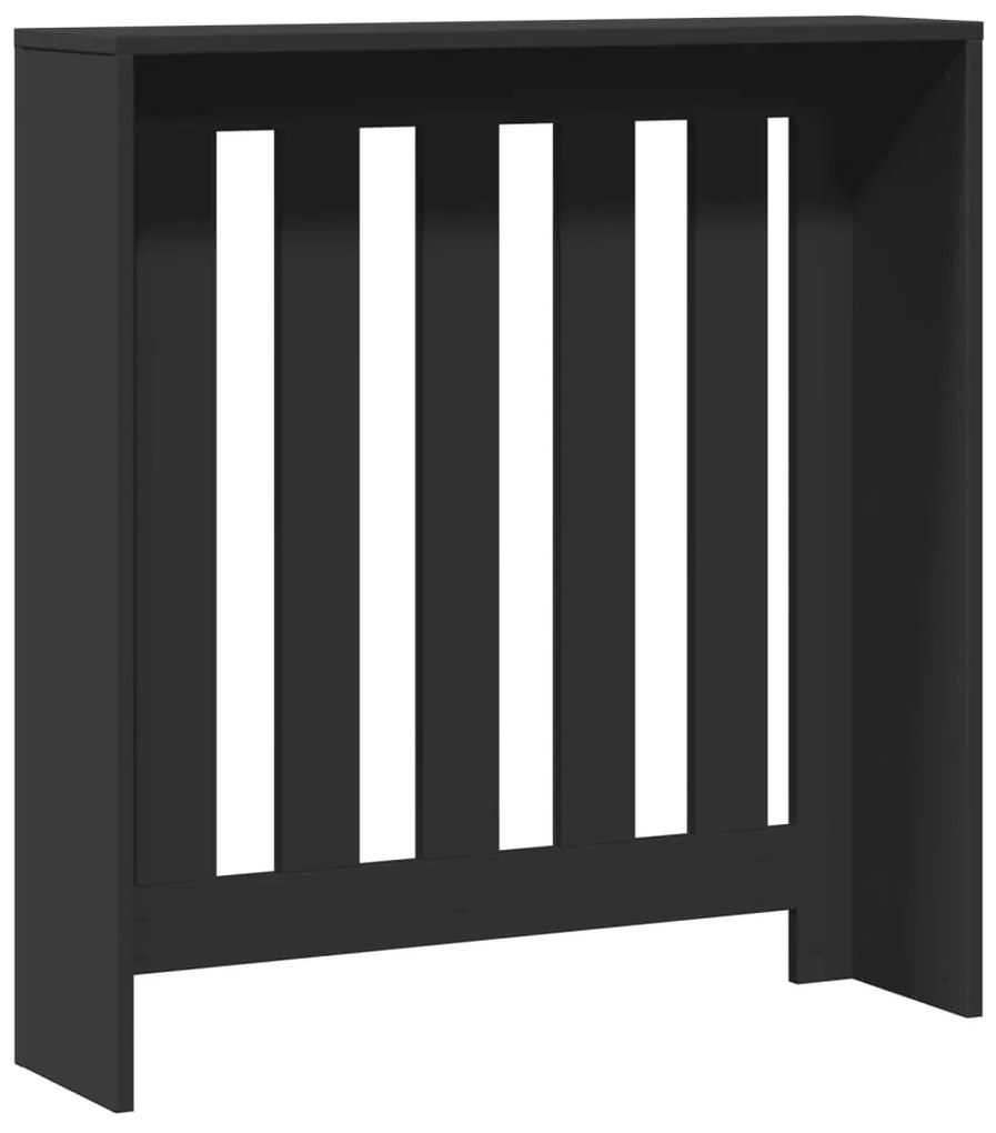 Cobertura de radiador 78x20x82 cm derivados de madeira preto