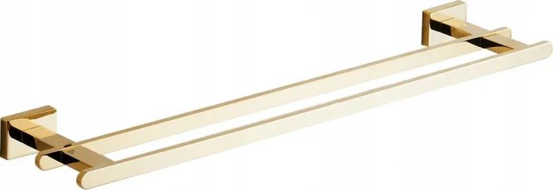 Mexen Arno cabide duplo para toalhas, dourado - 7020725-50