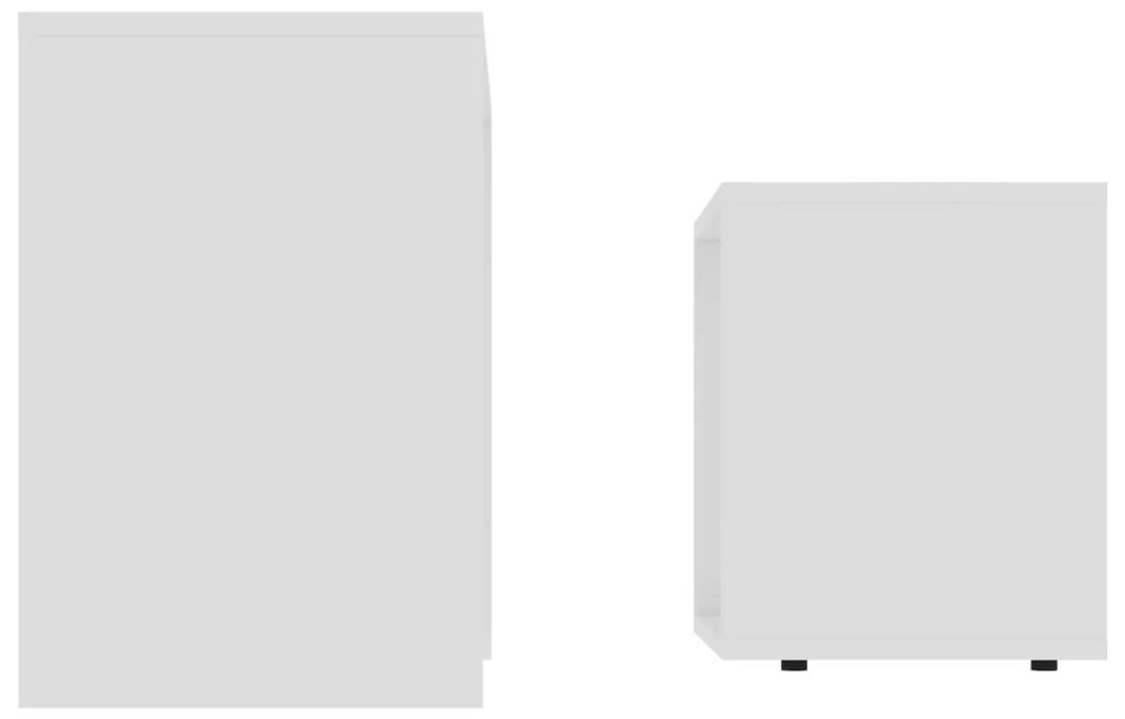 Conjunto mesas de centro derivados de madeira branco